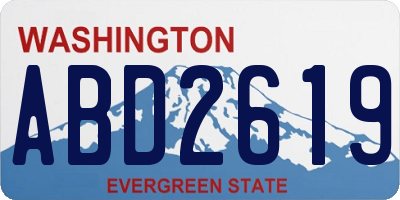 WA license plate ABD2619