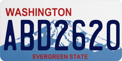 WA license plate ABD2620