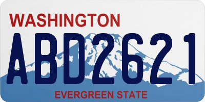 WA license plate ABD2621
