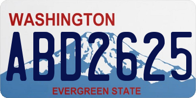 WA license plate ABD2625