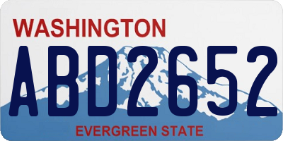 WA license plate ABD2652