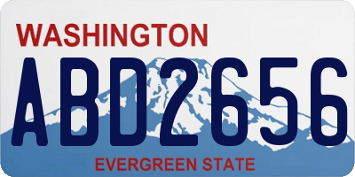 WA license plate ABD2656