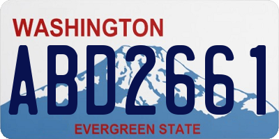 WA license plate ABD2661
