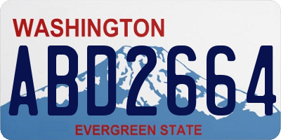 WA license plate ABD2664