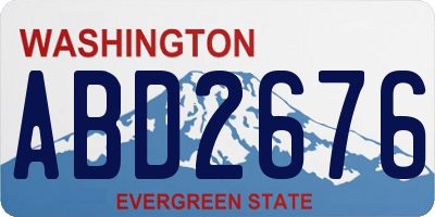 WA license plate ABD2676