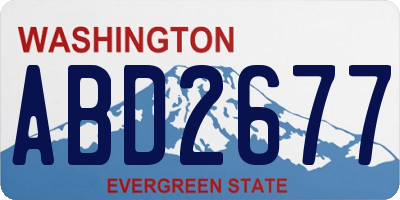 WA license plate ABD2677