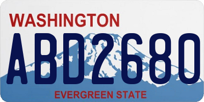 WA license plate ABD2680