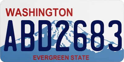 WA license plate ABD2683