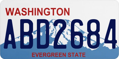 WA license plate ABD2684