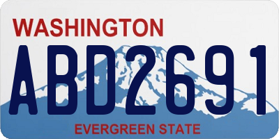 WA license plate ABD2691