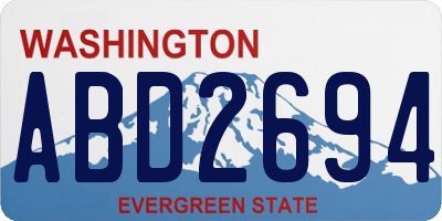 WA license plate ABD2694