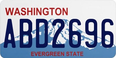 WA license plate ABD2696