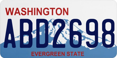 WA license plate ABD2698