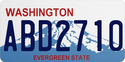 WA license plate ABD2710