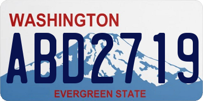 WA license plate ABD2719