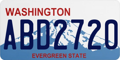 WA license plate ABD2720