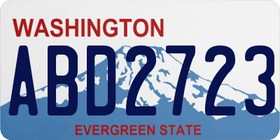 WA license plate ABD2723