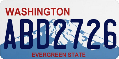 WA license plate ABD2726