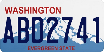 WA license plate ABD2741