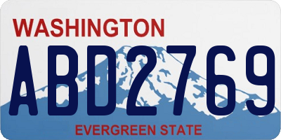 WA license plate ABD2769