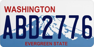 WA license plate ABD2776