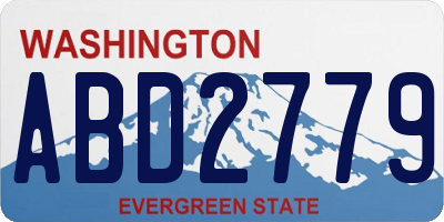 WA license plate ABD2779