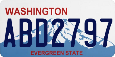 WA license plate ABD2797