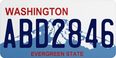 WA license plate ABD2846
