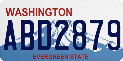 WA license plate ABD2879