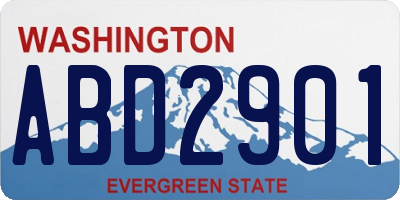 WA license plate ABD2901
