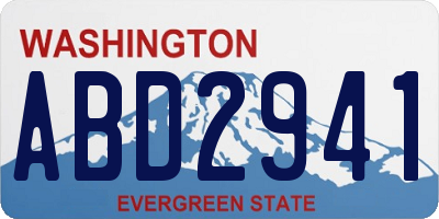 WA license plate ABD2941