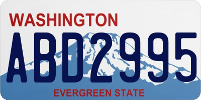WA license plate ABD2995