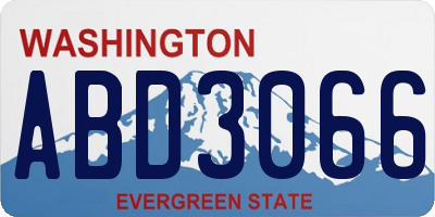 WA license plate ABD3066