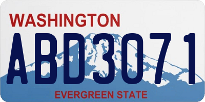 WA license plate ABD3071