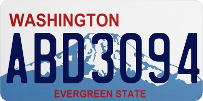 WA license plate ABD3094
