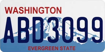 WA license plate ABD3099