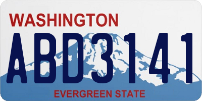 WA license plate ABD3141