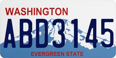 WA license plate ABD3145