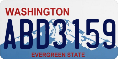 WA license plate ABD3159