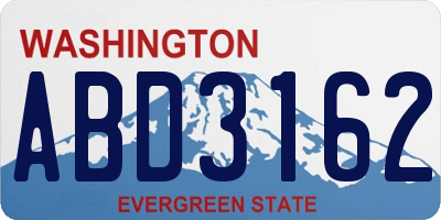WA license plate ABD3162