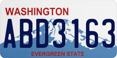 WA license plate ABD3163