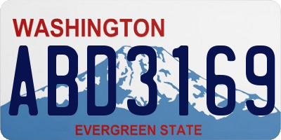 WA license plate ABD3169