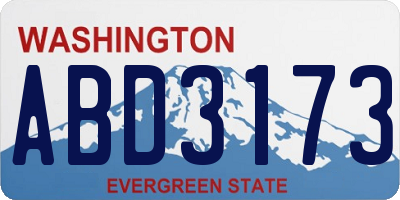 WA license plate ABD3173