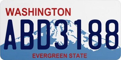 WA license plate ABD3188