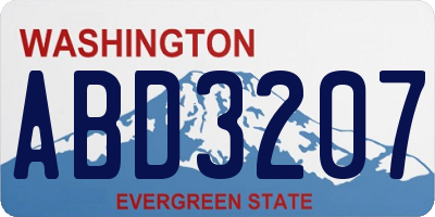 WA license plate ABD3207