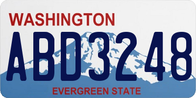 WA license plate ABD3248