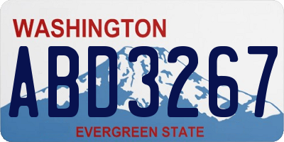 WA license plate ABD3267