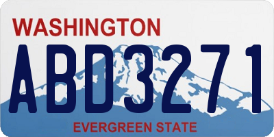 WA license plate ABD3271