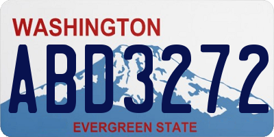 WA license plate ABD3272