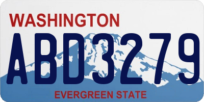WA license plate ABD3279